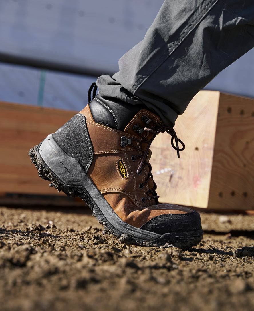 Men's CSA Evanston 6" Waterproof Boot (Carbon Toe) Bison/Black | Keen Outlet