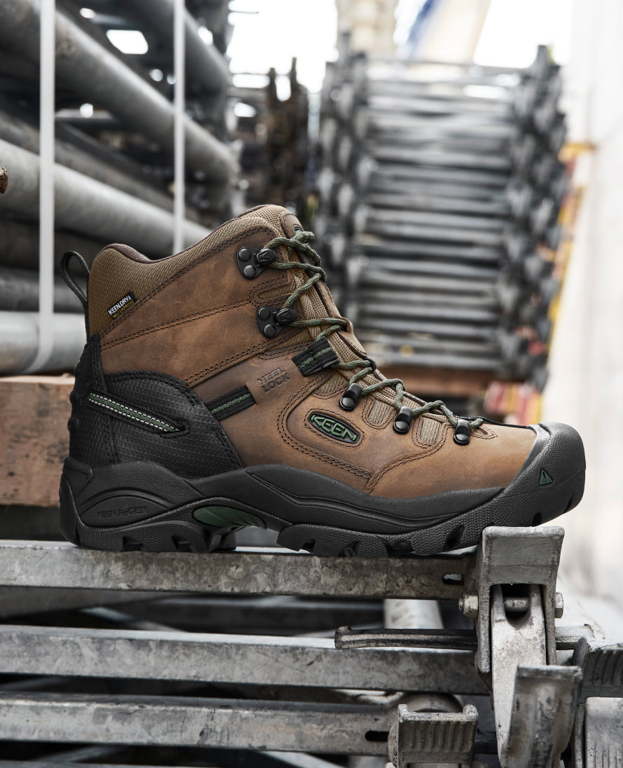 Men's Pittsburgh Energy 6" Waterproof Boot (Soft Toe) Cascade Brown/Greener Pastures | Keen Discount
