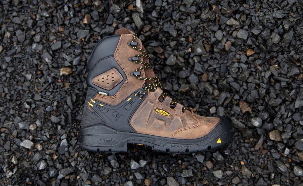 Men's Dover 8" Waterproof Boot (Carbon Toe) Dark Earth/Black | Keen Outlet