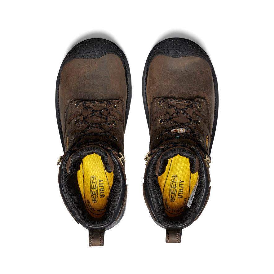 Men's CSA Camden 6" Waterproof Boot (Carbon Toe) Dark Earth/Black | Keen Outlet