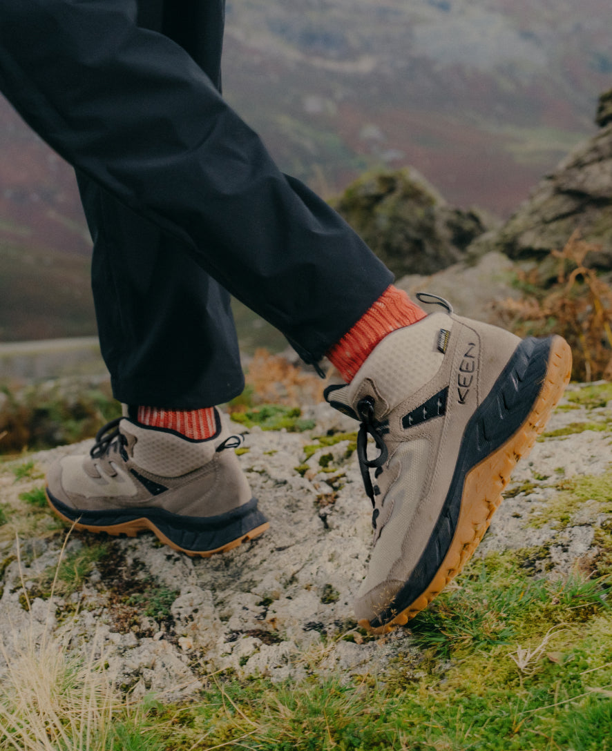 Men's Hightrail Waterproof Wide Hiking Boot Brindle/Oak Buff | Kenn On Sale